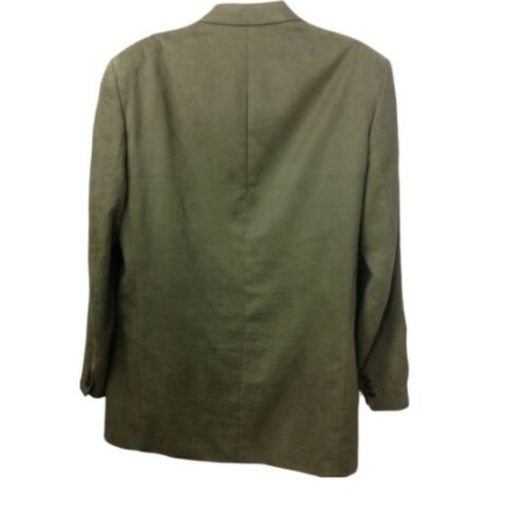 CHAPS RALPH LAUREN Blazer Jacket Microfiber Faux Brown Suede Mens Sz 42 - Picture 2 of 12